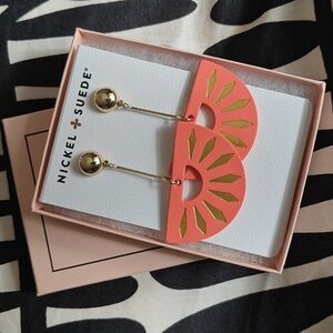 Nickel & Suede Sundrop earrings